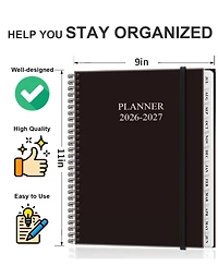Gnuadz Academic Planner 2026-2027 Weekly Monthly July June Agenda Pocket Elastic