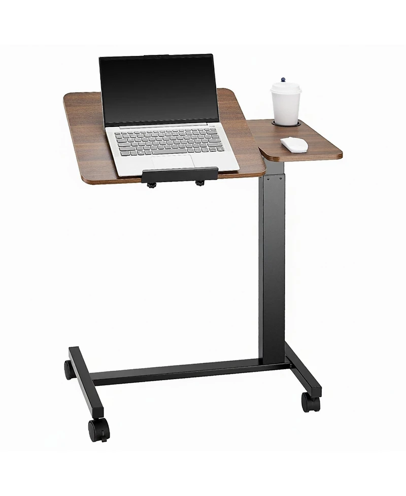 Gouun Overbed Table with Hydraulic Height Adjustment and Tilt Desktop