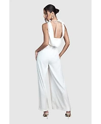 Coast Women's Corsage Cowl Back Bridal Jumpsuit