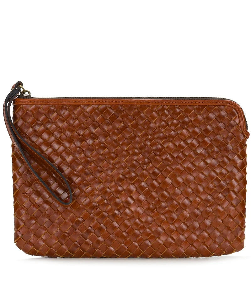 Patricia Nash Leisha Zippered Leather Wristlet