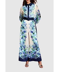 Coast Women's Long Sleeve Placement Print Jumpsuit
