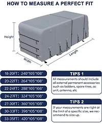 gaomon Rv-Cover 22-24 ft Travel Trailer Camper Cover,Waterproof Rip-Stop Rv Covers with Adhesive Repair Patches