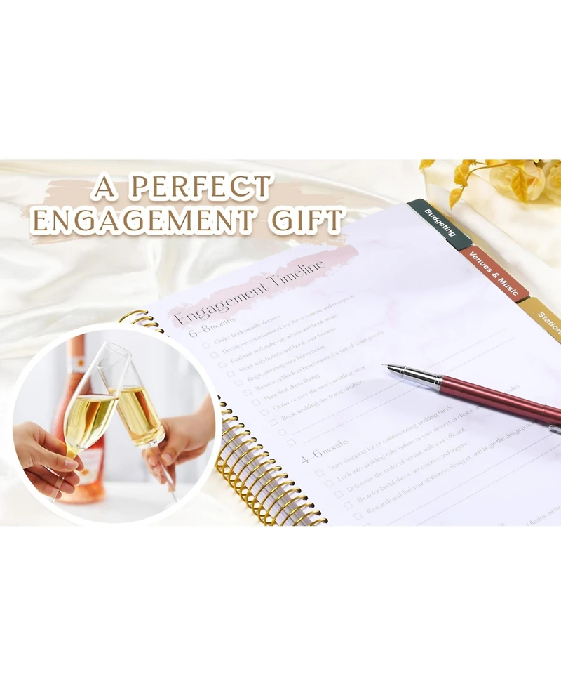 Gnuadz Wedding Planner Book Organizer Planning Stickers Calendars