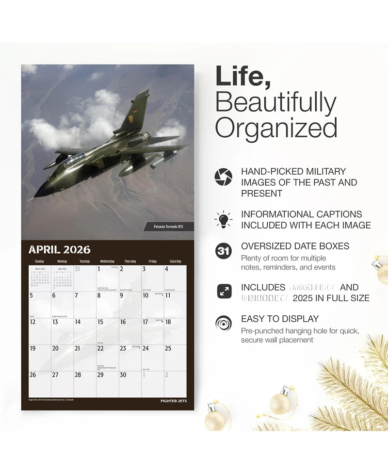 Gnuadz Fighter Jets 2026 Wall Calendar Aircraft Airplane