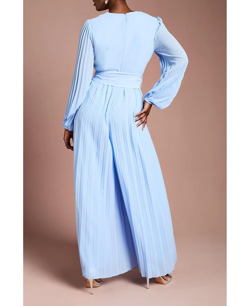 Coast Women's Pleated Leg Tie Waist Jumpsuit
