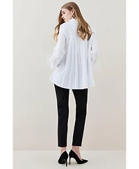 Karen Millen Women's Essential Techno Woven Trousers