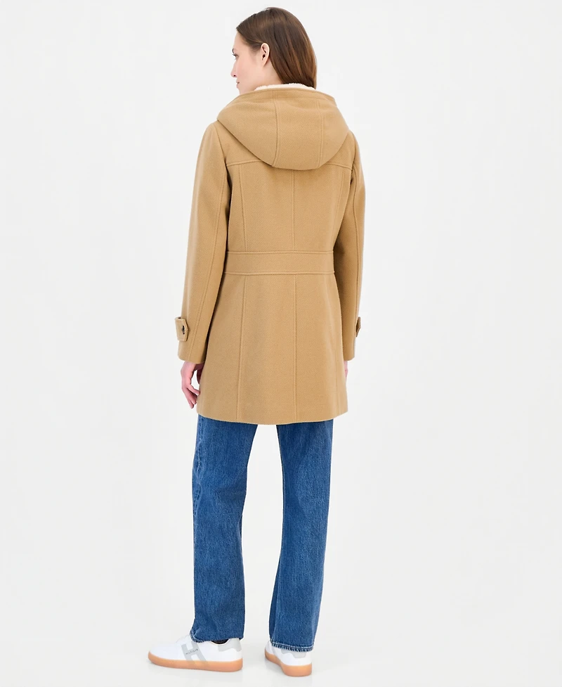 Tommy Hilfiger Women's Faux-Fur-Lined Hooded Toggle Coat