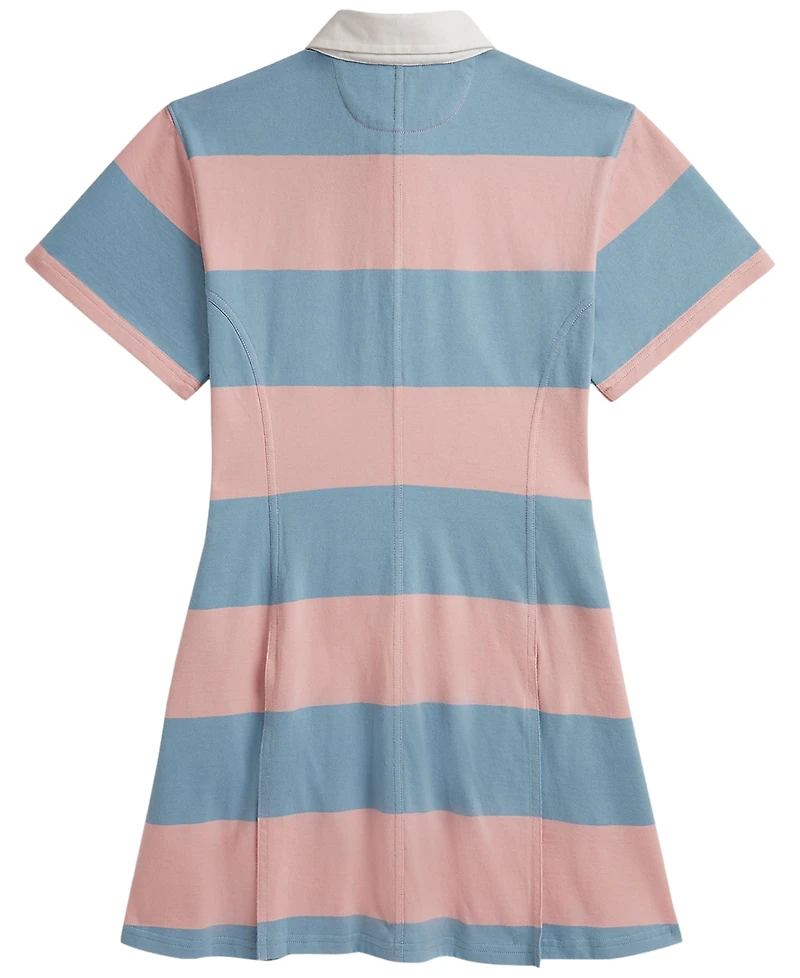 Polo Ralph Lauren Girls' 7-16 Striped Short-Sleeve Rugby Dress