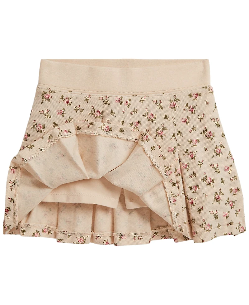 Polo Ralph Lauren Girls' 2T-6X Floral Stretch Mesh Shirt and Skort, 2-Piece Set