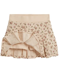 Polo Ralph Lauren Girls' 2T-6X Floral Stretch Mesh Shirt and Skort, 2-Piece Set