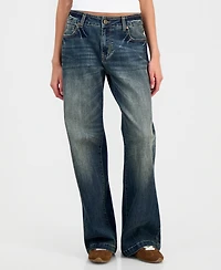 Dollhouse Juniors' Baggy Wide-Leg Jeans