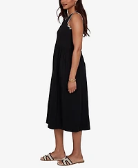 Ruby Rd. Petite Crochet Trim Stretch Knit Midi Dress