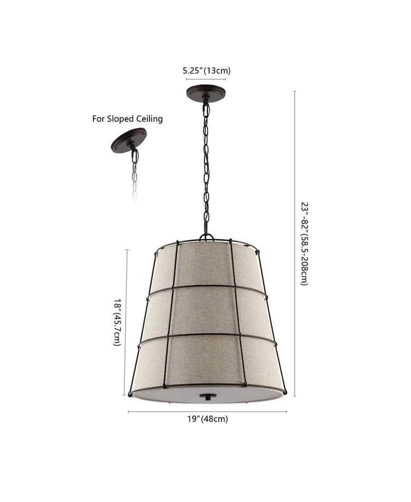 Silas Rustic Farmhouse Led Flush Mount