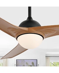 Sully Contemporary Industrial Iron/Plastic Integrated Led Ceiling Fan