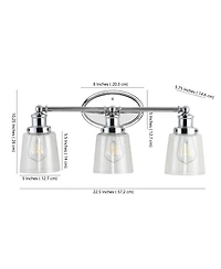 Beverly Iron/Seeded Glass Classic Cottage Led Vanity Light