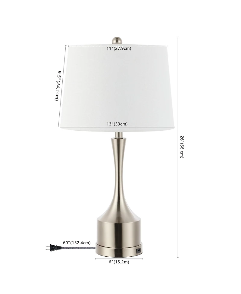 Cooper Classic French Country Iron Led Table Lamp with Usb Charging Port (Set of 2)