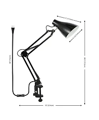 Jonathan Y Odile Classic Industrial Adjustable Articulated Clamp On Led Task Lamp