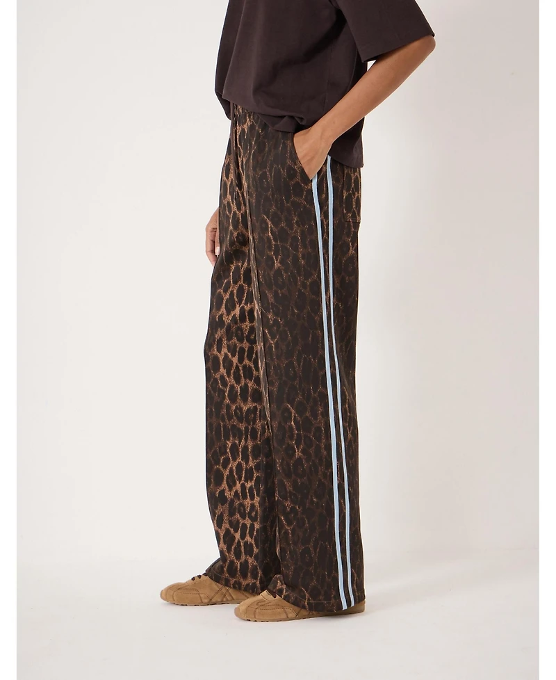 Hush Women's Harison Animal Print Side Stripe Joggers