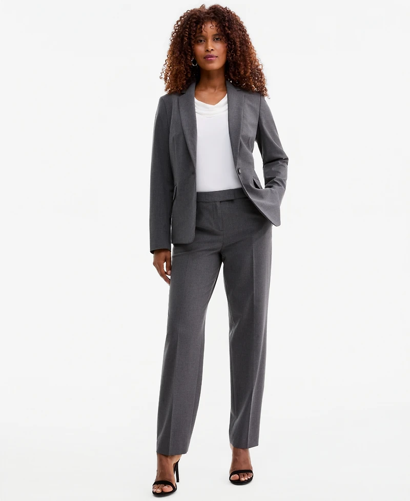 Kasper Women's Machine Washable Bi-Stretch One-Button Blazer, Regular & Petite