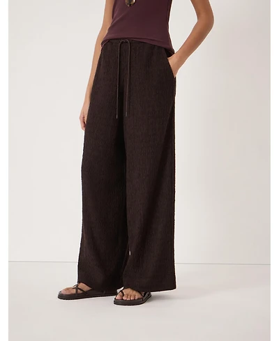 Hush Women's Aria Textured Jersey Wide Leg Pants