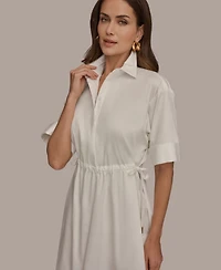 Donna Karan Weekend Women's Collared Drawstring Waist Dress
