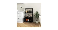 Volenca Bathroom Storage Cabinet with Open Shelves and Double Doors