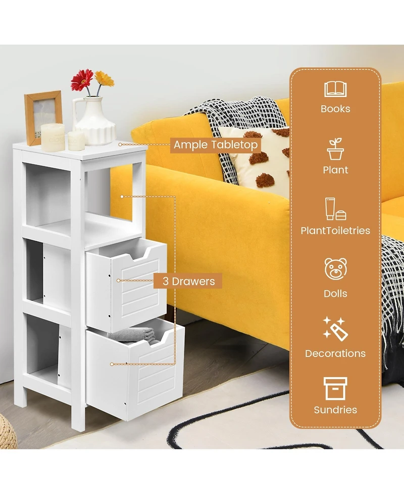 sumyeg Floor Cabinet Multifunction Storage Rack Stand Organizer