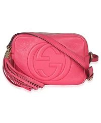 Pre-Owned Gucci Pink Pebbled Calfskin Small Soho Disco Crossbody