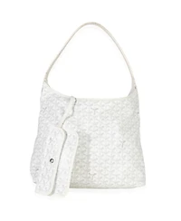 Pre-Owned Goyard White Goyardine Canvas Boheme Hobo
