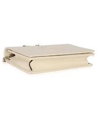 Pre-Owned Gucci Cream Pebbled Calfskin Soho Wallet On Chain