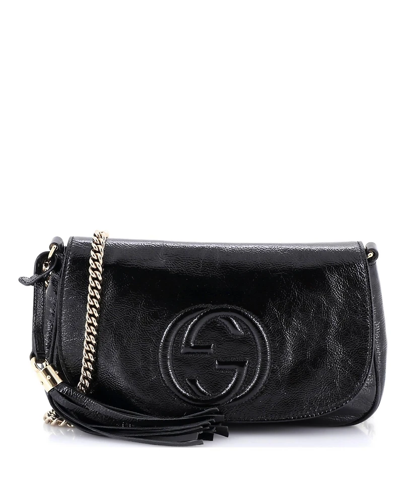 Pre-Owned Gucci Medium Soho Chain Crossbody Bag Patent