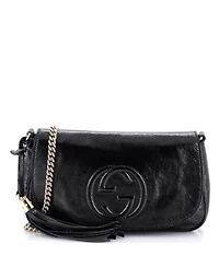 Pre-Owned Gucci Medium Soho Chain Crossbody Bag Patent