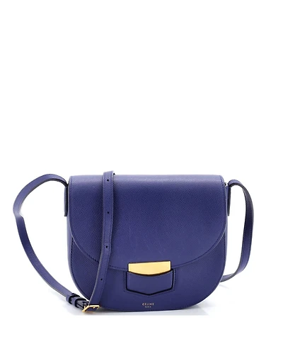 Pre-Owned Celine Small Trotteur Crossbody Bag Grainy Leather