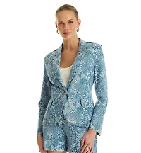The Noli Shop Women's Marie Single Breasted Blazer Snake