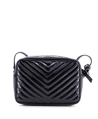 Pre-Owned Saint Laurent Small Lou Camera Bag Matelasse Chevron Patent