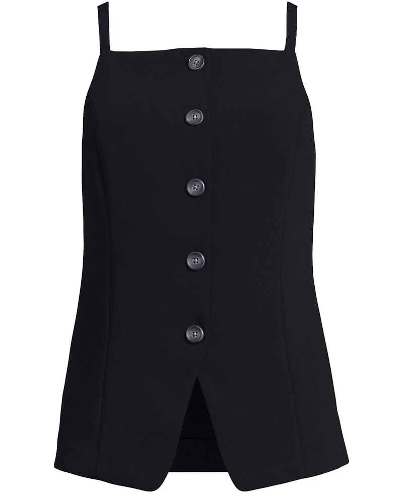 Lands' End Women's Washable Suiting Button Front Vest