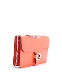 Pre-Owned Gucci Medium Interlocking Shoulder Bag Patent