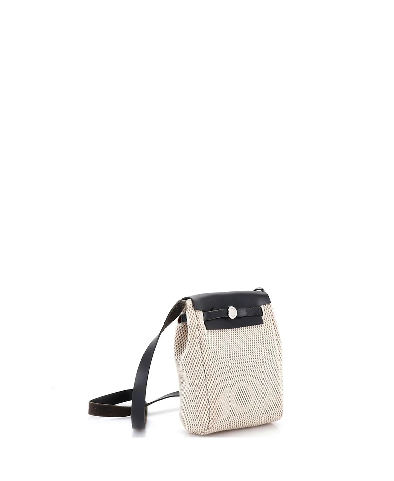 Pre-Owned HERMES Tpm Herbag Toile and Leather