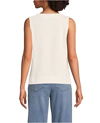 Lands' End Women's Mariner Button Shoulder Tank