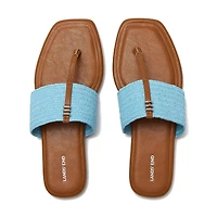 Lands' End Women's Haven Stretch Raffia Sandals