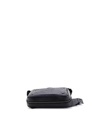 Pre-Owned Dolce & Gabbana Raised Logo Crossbody Bag Embossed Leather