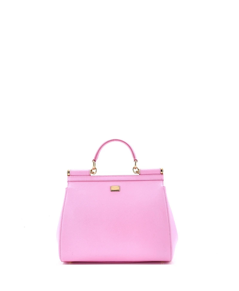 Pre-Owned Dolce & Gabbana Medium Miss Sicily Bag Embellished Printed Leather