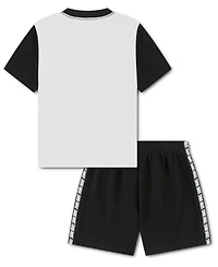 Nike Boys' 4-7 Color-blocked T-Shirt and Shorts, 2-Piece Set