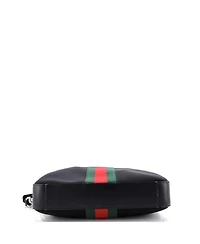Pre-Owned Gucci Medium Web Zip Around Briefcase Techno Canvas
