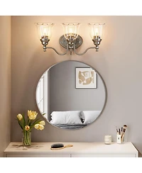 Tribesigns 3-Light Bathroom Light Fixtures, Modern Vanity Light with Clear Glass Shade, Bathroom Wall Lamp (Bulbs Not Included)