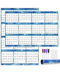 Gnuadz 2026 Wall Calendar Erasable Starry Sky Wet Dry Erase Large Laminated Annual Yearly Planner