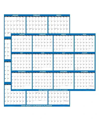 Gnuadz Swiftglimpse 2026 Wall Calendar Erasable Wet Dry Erase Laminated Annual Planner
