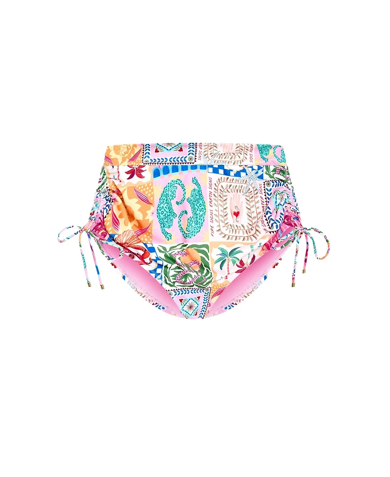 City Chic Women's Positano Hi Waist Print Bikini Brief