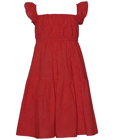 iApparel Girls' 8-16 Star Eyelet Sleeveless Dress
