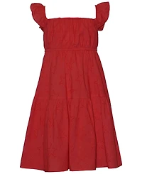 iApparel Girls' 8-16 Star Eyelet Sleeveless Dress
